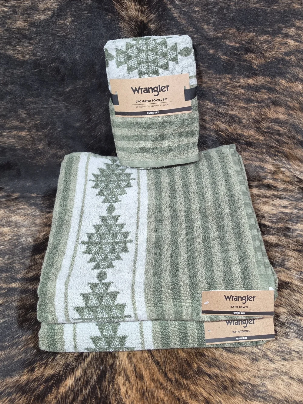 Wrangler Green Bath Towel Set